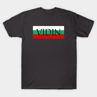 Vidin City in Bulgaria Flag Stripes T-Shirt